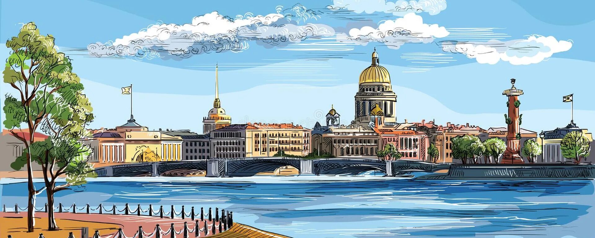 Санкт рисунок. Стрелка Васильевского острова в Санкт-Петербурге вектор. Силуэт Васильевского острова. Питер достопримечательности вектор. Панорама Питера рисунок.