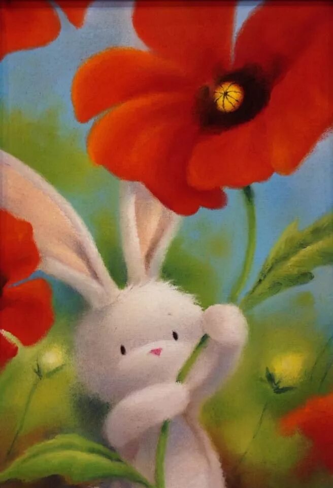 Мог быть славный денек. Зайчик с цветочком. Добрые иллюстрации. Отличного настроения с кроликом. Чудесного дня иллюстрации.