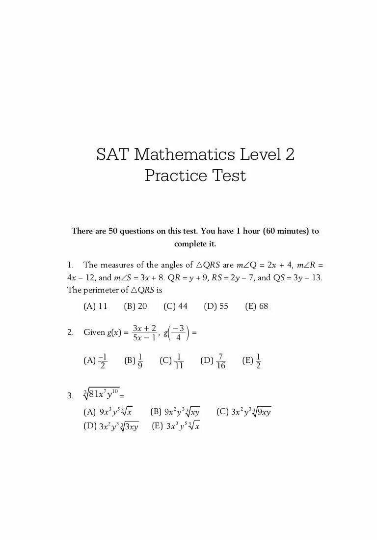 Sat Math. Sat экзамен примеры. Примеры работ sat по математике. Sat Math Practice Tests.