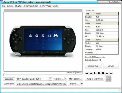 Psp видео