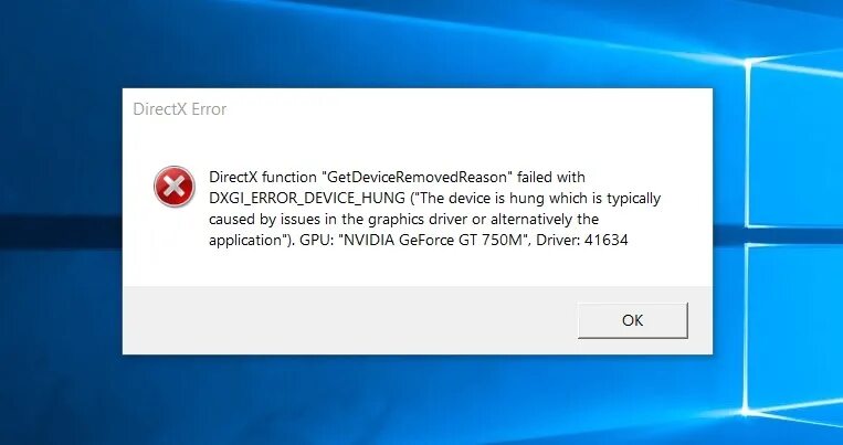 Directx error function device