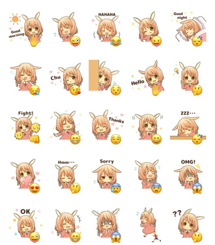 Стикеры из вк. Наклейки слоники. Стикеры для телеграмма. Милые телеграмм. Аниме девушки крутые.