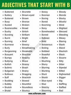 Adjective b