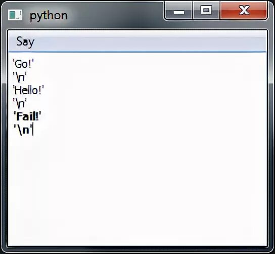 Python failed