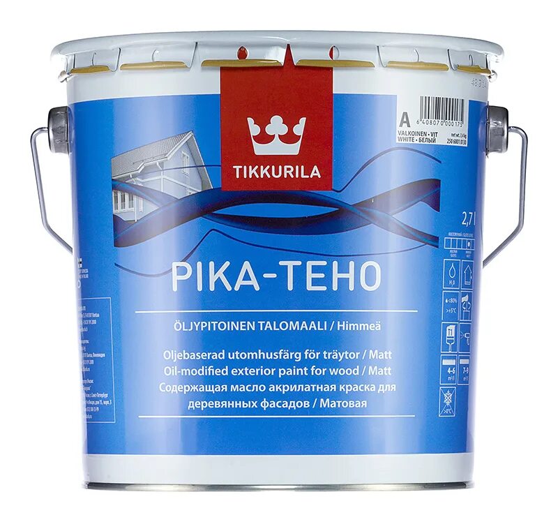 Белая краска для дерева для наружных. Пика техо краска. краска пика-техо a 2,7л.. краска тиккурила pika-teho. краска тиккурила пика техо.