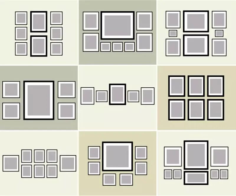 Как повесить 5 картин на стену. Размещение картин на стене. Компоновка картин на стене. Расположение рамок на стене. Расположение картин на стене.