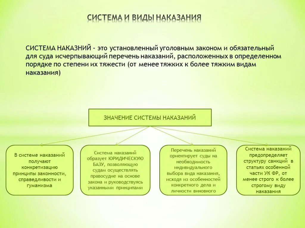 Вид наказания признаки. Понятие, признаки и значение системы наказаний в уголовном праве.. Значение системы уголовных наказаний. Понятие и система видов наказаний. Понятие и значение системы наказаний в уголовном праве виды.