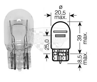 Лампа w21 5w 12v