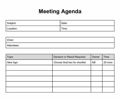 Form meeting