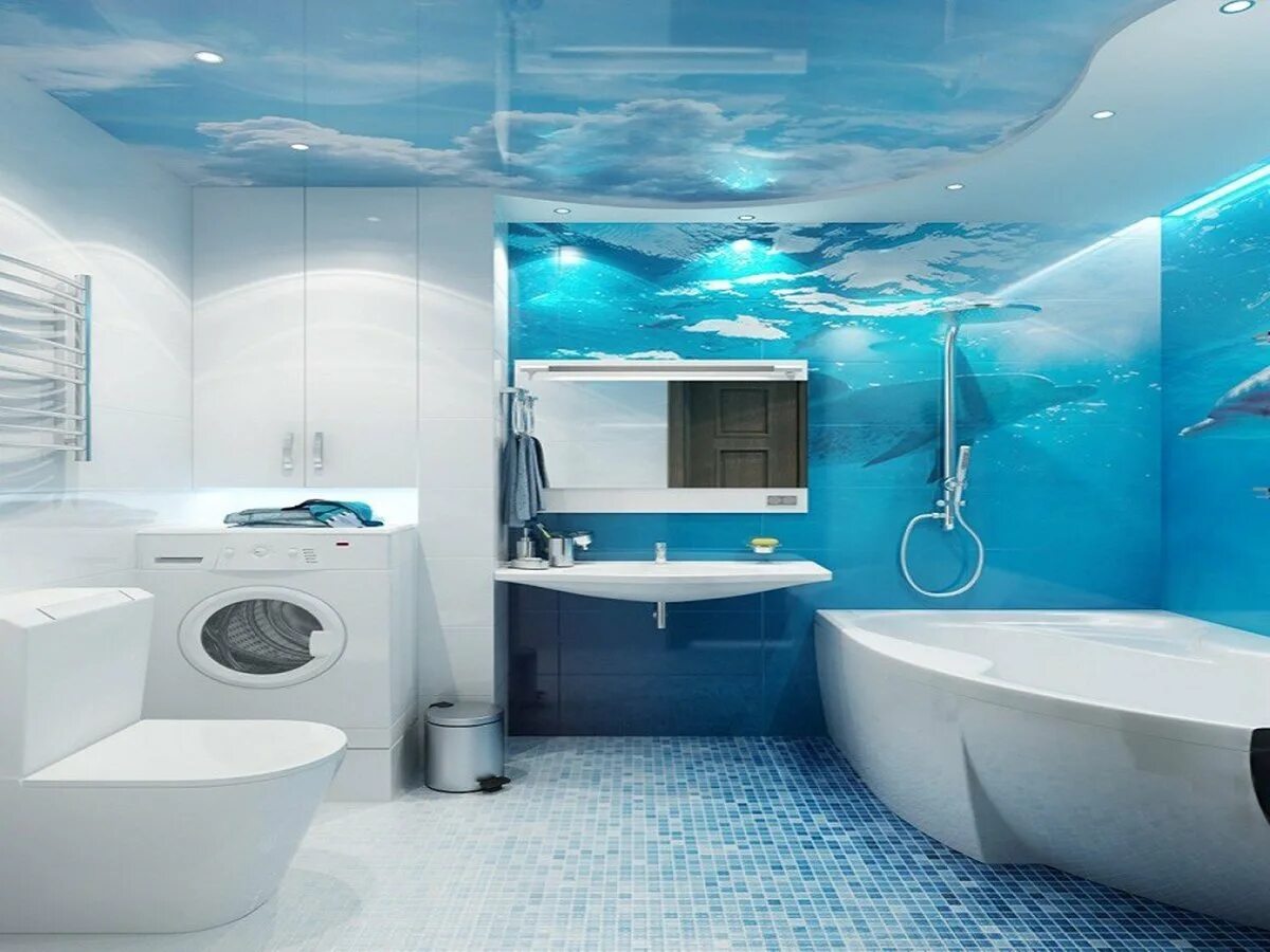 Ванная комната. Интерьер ванной комнаты. Дизайнерские решения для ванной комнаты. Ванная в морском стиле. Как сделать дизайн ванной
