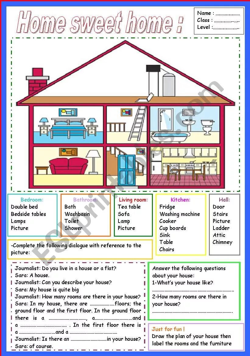 There are four of us. Английский House Rooms Worksheet. Home Sweet Home. Английский язык Home Sweet Home. My Home топик.