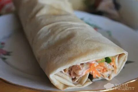 Домашняя шаурма с корейской морковкой
