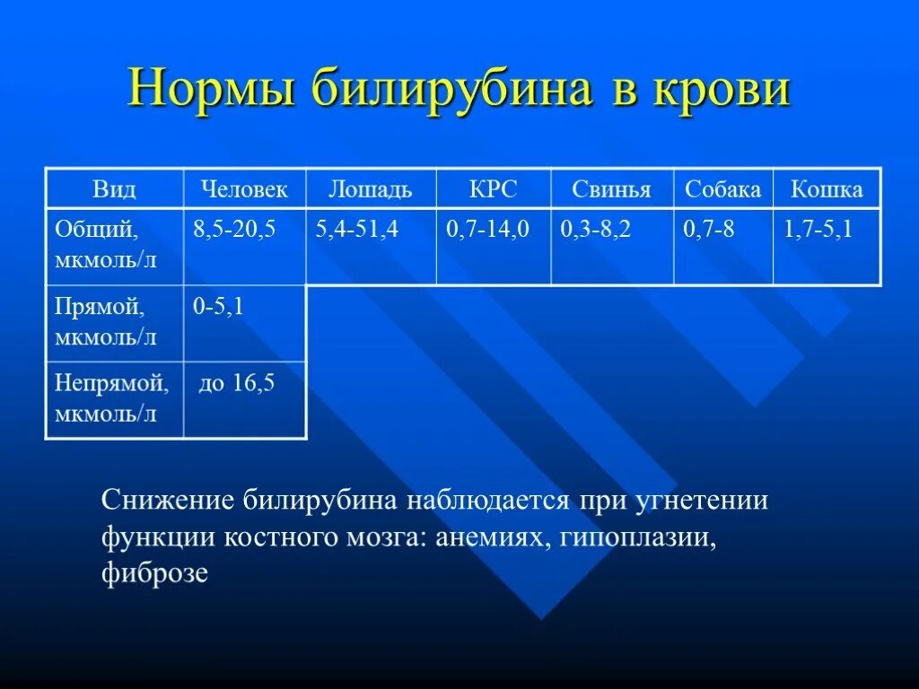 Норма билирубина сколько должно быть