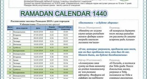Пост время ифтара и сухура расписание
