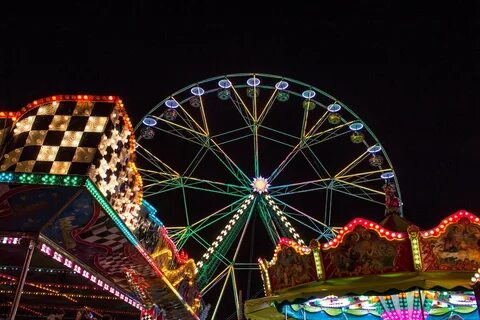 Free Download Original night, recreation, ferris wheel, carnival, amusement...