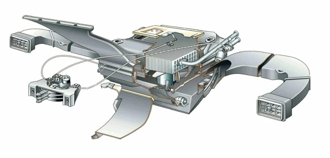 Машина дует горячим воздухом. Система отопителя ВАЗ 2107. Печка салона ВАЗ 2107. Система вентиляции и отопления ВАЗ 2107. Система вентиляции печки ВАЗ 2107.