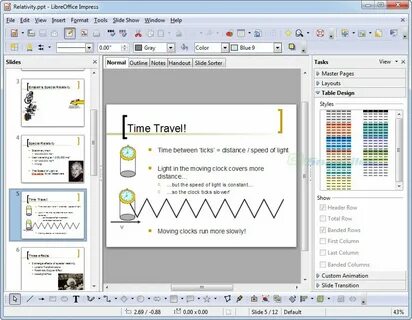Анимация в libreoffice impress