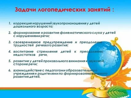 Содержание задачи логопедической работы
