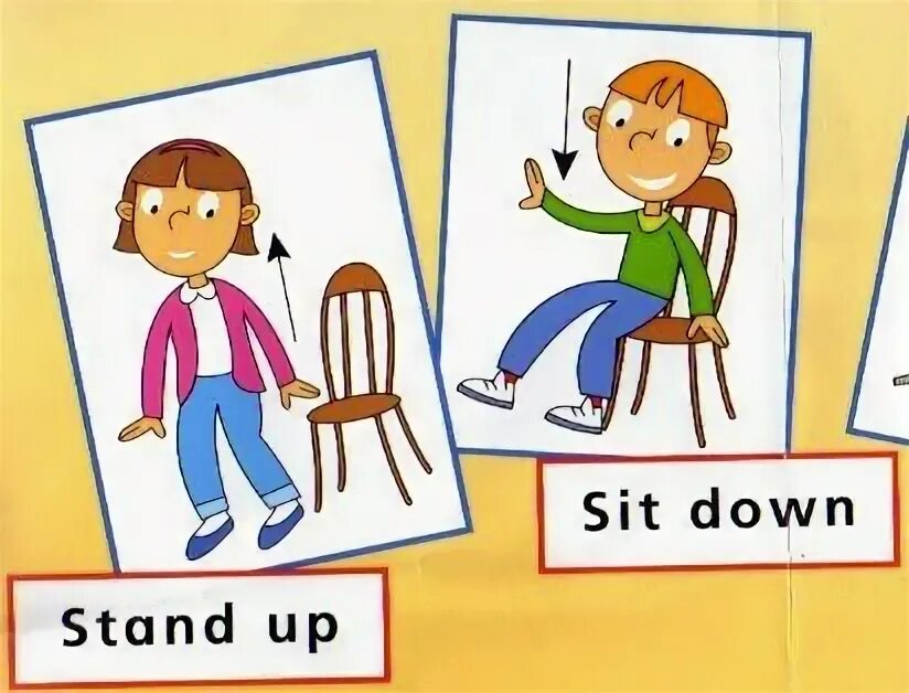 Английский язык stand. Stand up sit down. Карточка sit down. Sit down Flashcards. Картинки Stand up sit down.