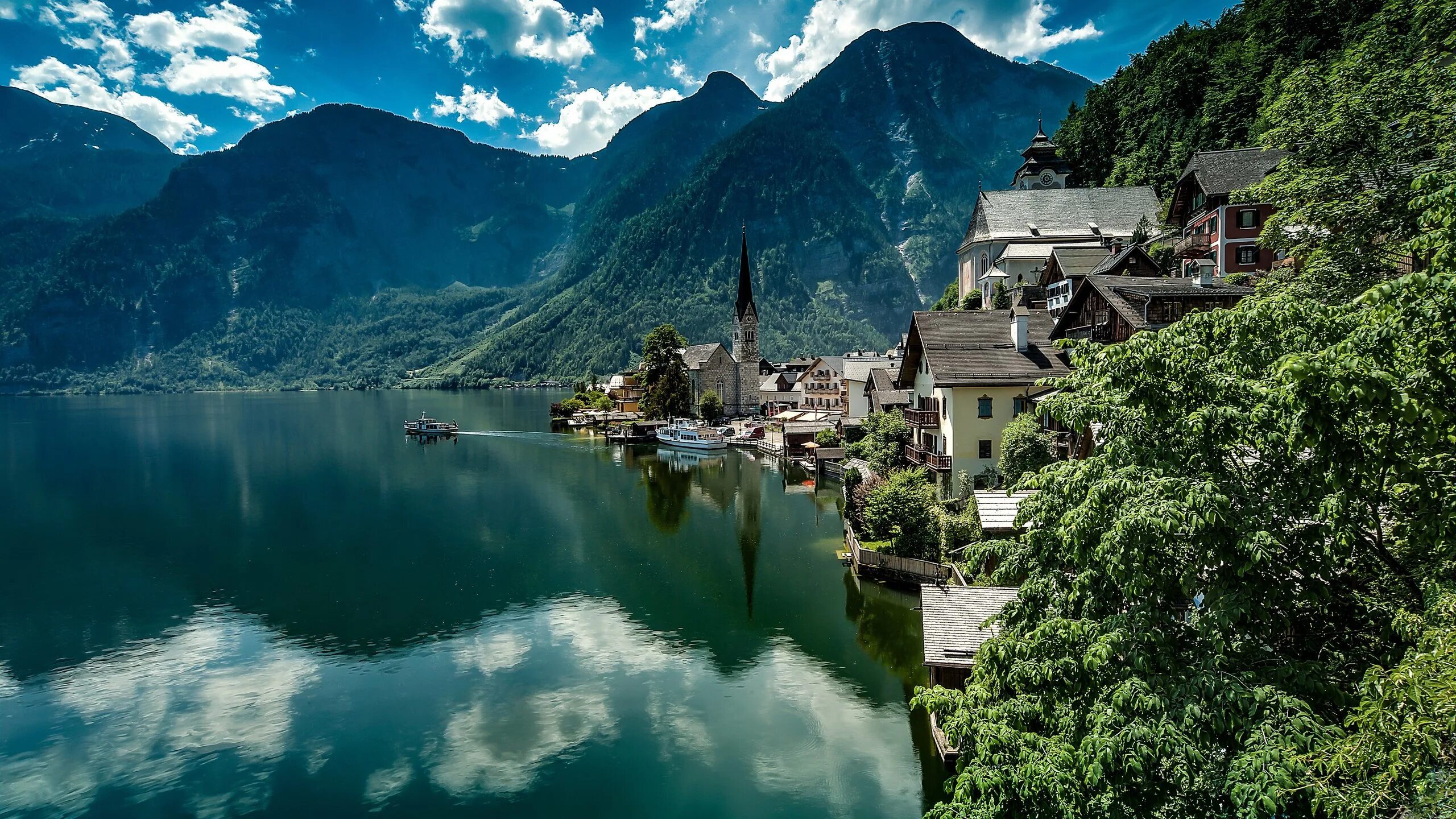 Австрия. Гальштат Австрия. Озеро, Австрия, Hallstatt. Озеро Хальштаттерзее Австрия. Австрия Халльштатт горы озеро Lake Hallstatt Альпы.