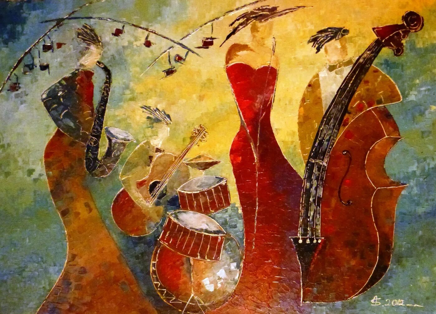 Красочные картинки. Музыкальный рисунок для детей. Этнические музыкальные инструменты. Скрипка. Фон для музыканта.