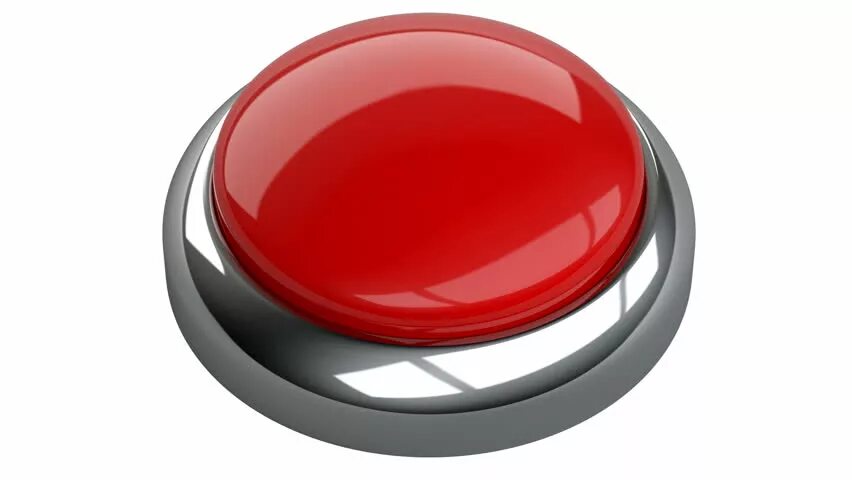 Красная кнопка. Круглая кнопка. Красная кнопка на прозрачном фоне. Объемная кнопка.