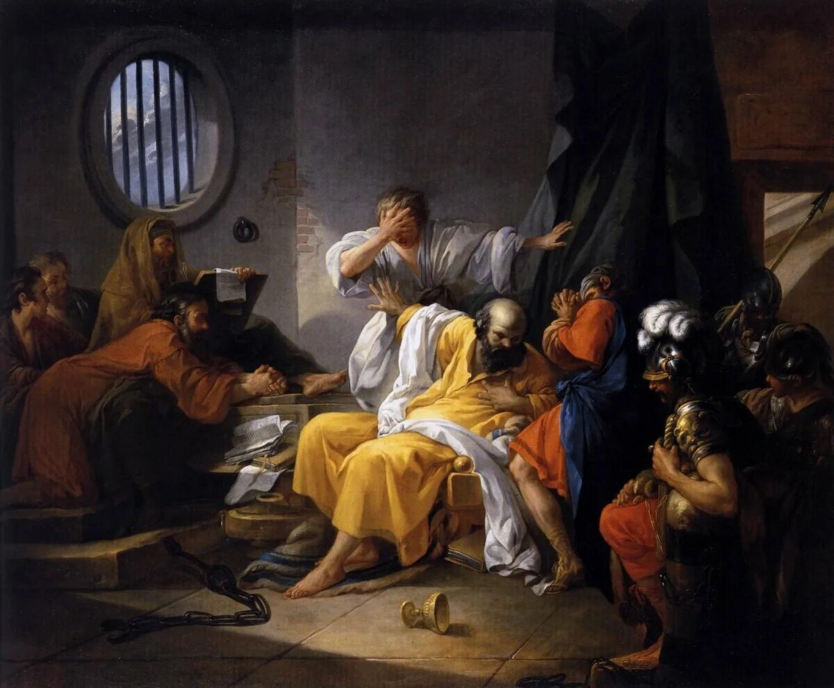 Процесс сократа. &quot;смерть сократа&quot;, 1882. сен-кантен. смерть сократа (1762.