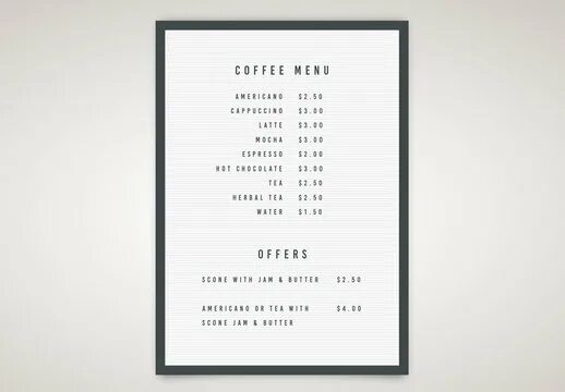 Menu layout