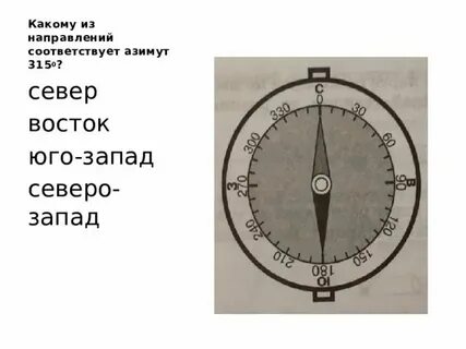 Какой азимут соответствует направлению юго восток