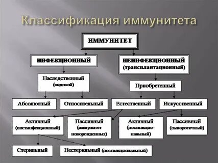 Определите виды иммунитета