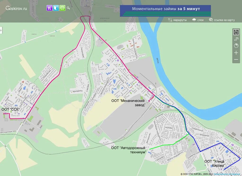Киров доехать на транспорте. Автобус 1 Киров. Карта автобусных маршрутов Киров. Маршруты автобусов в Кирове на карте. Схема маршрутов общественного транспорта Киров.