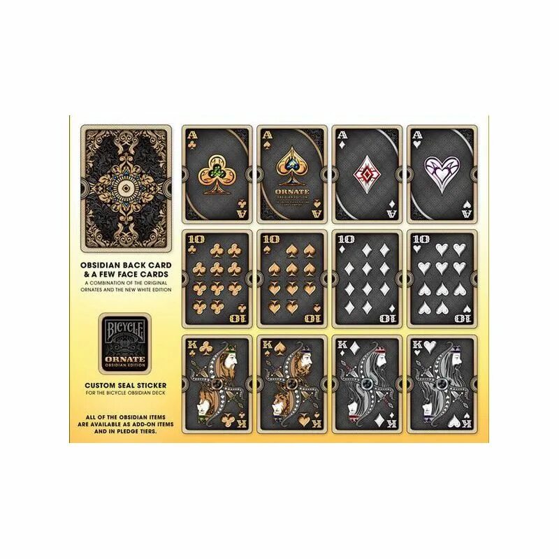 Bicycle ornate playing Card. Obsidian карта. Ups Bicycle face Card border width Poker Size die. Обсидиан карта