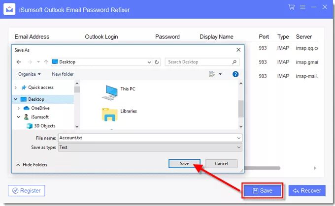 Mail password