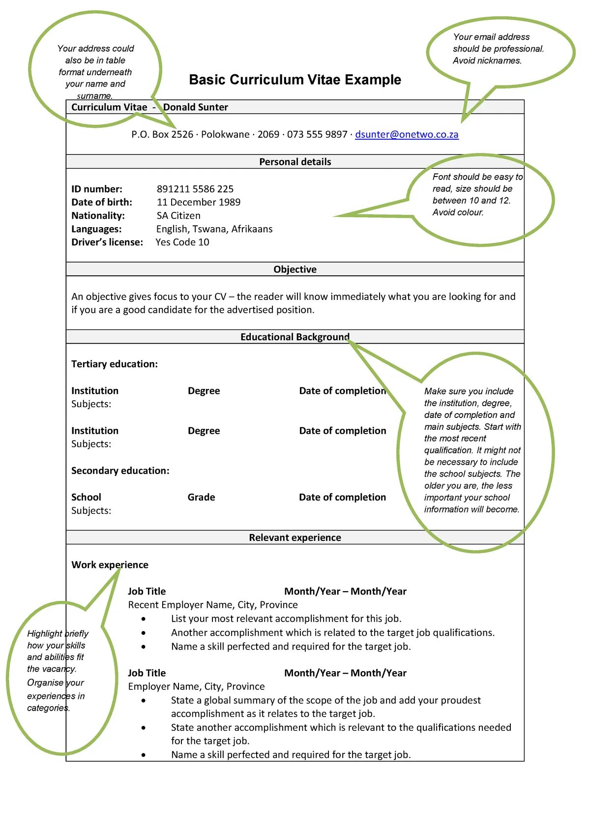 Position cv