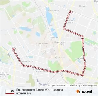 55 трамвай на карте