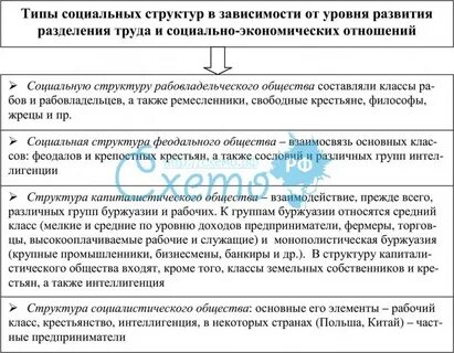 Типы социальных структур общества