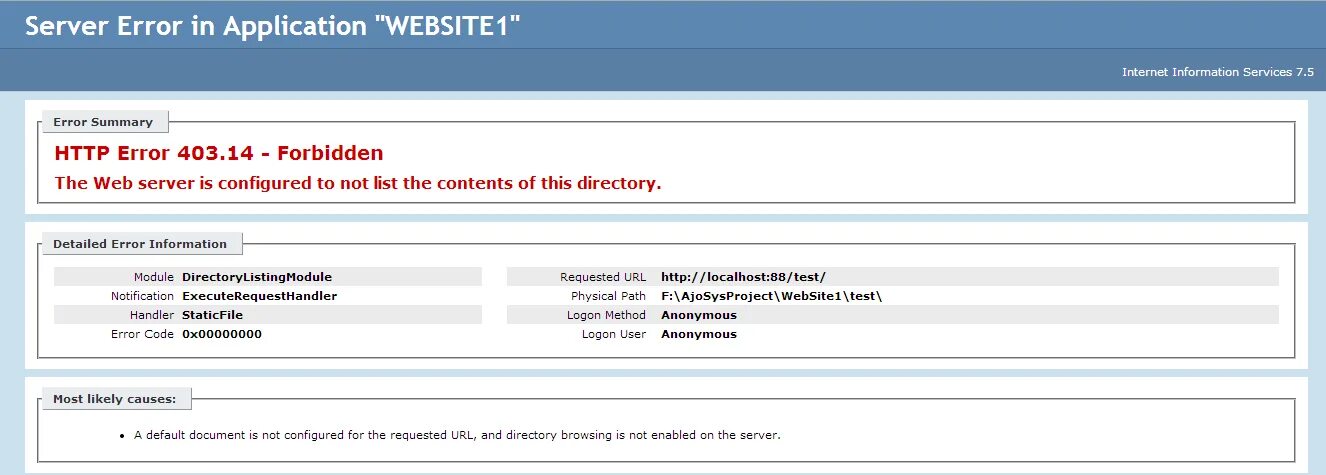 Authentication server error