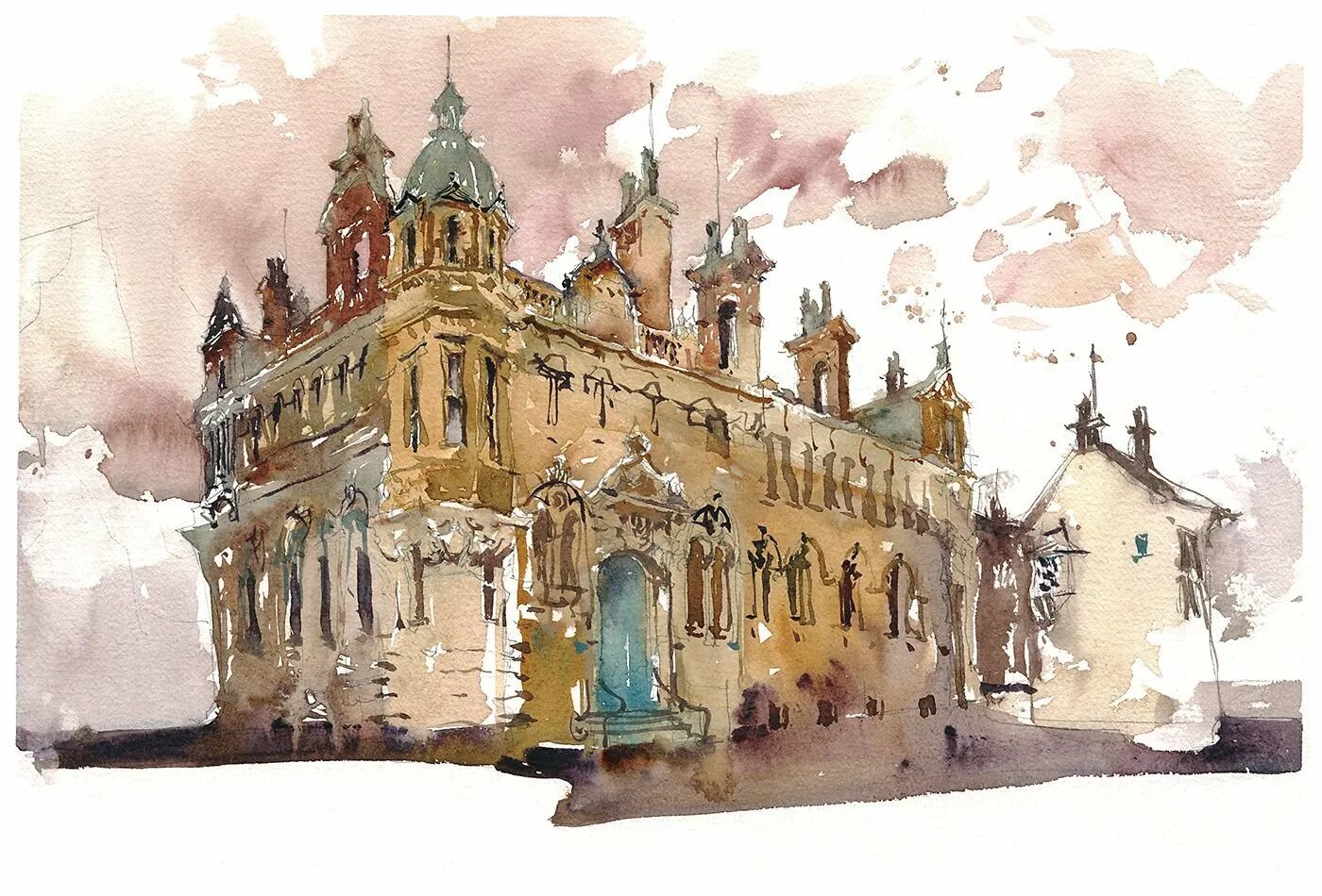 Скетчинг архитектура акварель. Sunga park акварель. Архитектурные зарисовки акварелью. Стилизованный пейзаж акварелью. Акварельные иллюстрации.