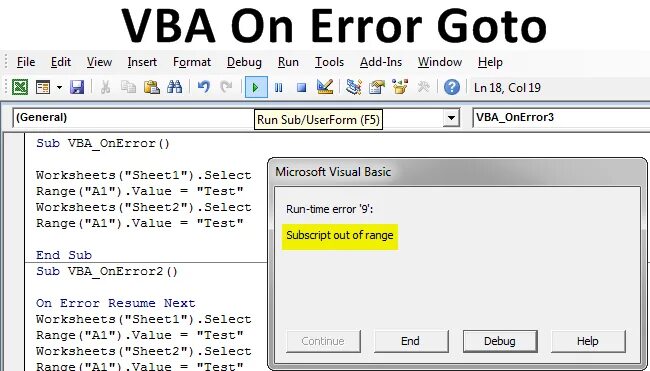 Vba sheets. Исправить visual basic. как вывести ошибку vba. оператор goto в vba примеры. ошибка 424 vba.