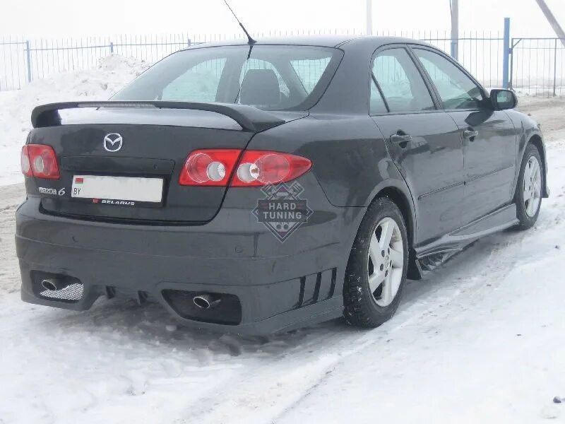 Мазда тюнинг заднего бампера Покраска и установка обвеса Raven на Mazda 3 sedan ParTuning на DRIVE2
