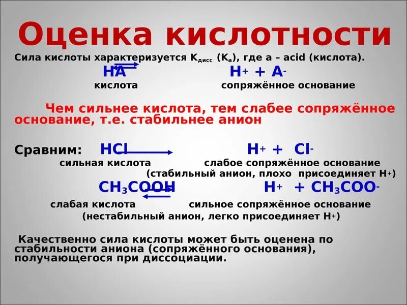 Кислотность карбоновых. Характеристика силы слабых кислот и оснований. Количественная оценка силы кислот и оснований. Характеристика слабых кислот. Сила кислот и оснований.