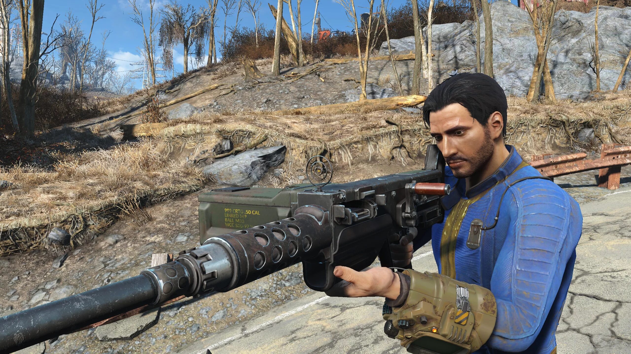 Fallout 4 пулемет. Fallout 4. фоллаут 4 мод пулемет. fallout 4 browning m2. fallout 4 heavy machine gun.