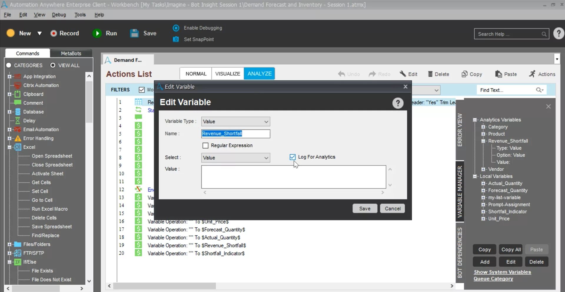 Vue variables