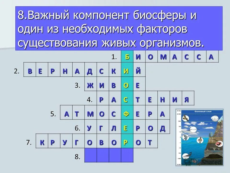 Составить кроссворд оболочки земли