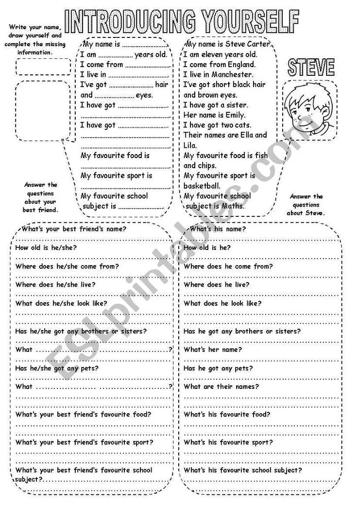 Complete with the form about yourself. Introduce yourself worksheet. about yourself worksheets. introduce yourself in english for kids. introduce yourself in english worksheets.