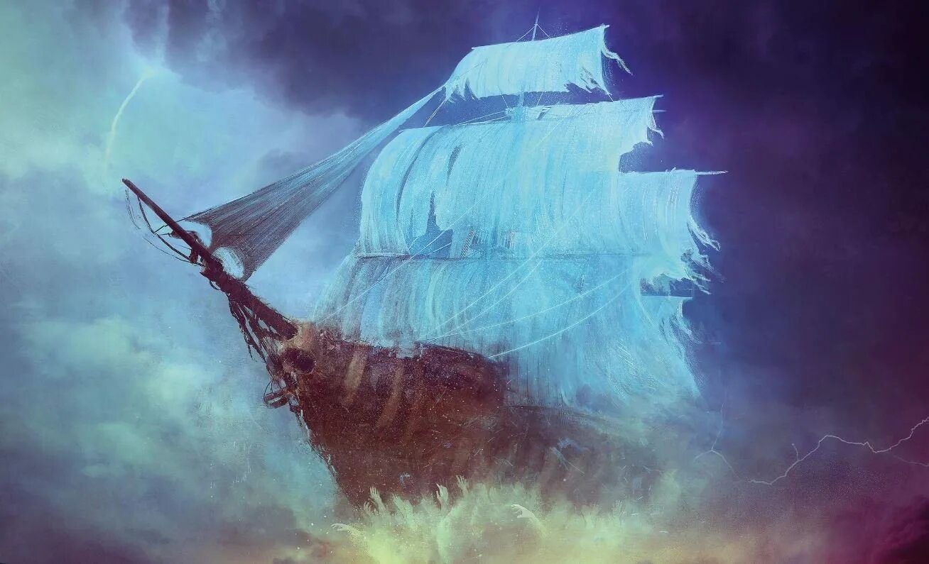 Призрачное море. Корабль "летучий голландец". Призрачное море. Ван дер декен капитан летучего голландца. Летучий голландец корабль призрак.