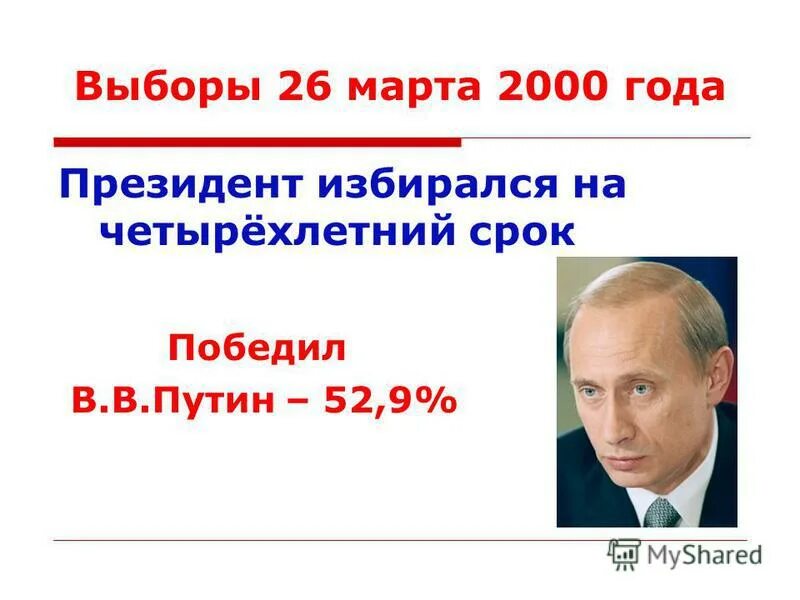 Выборы президента Путина 2000. Выборы президента РФ В 2000 год. Даты выборов с 2000 года