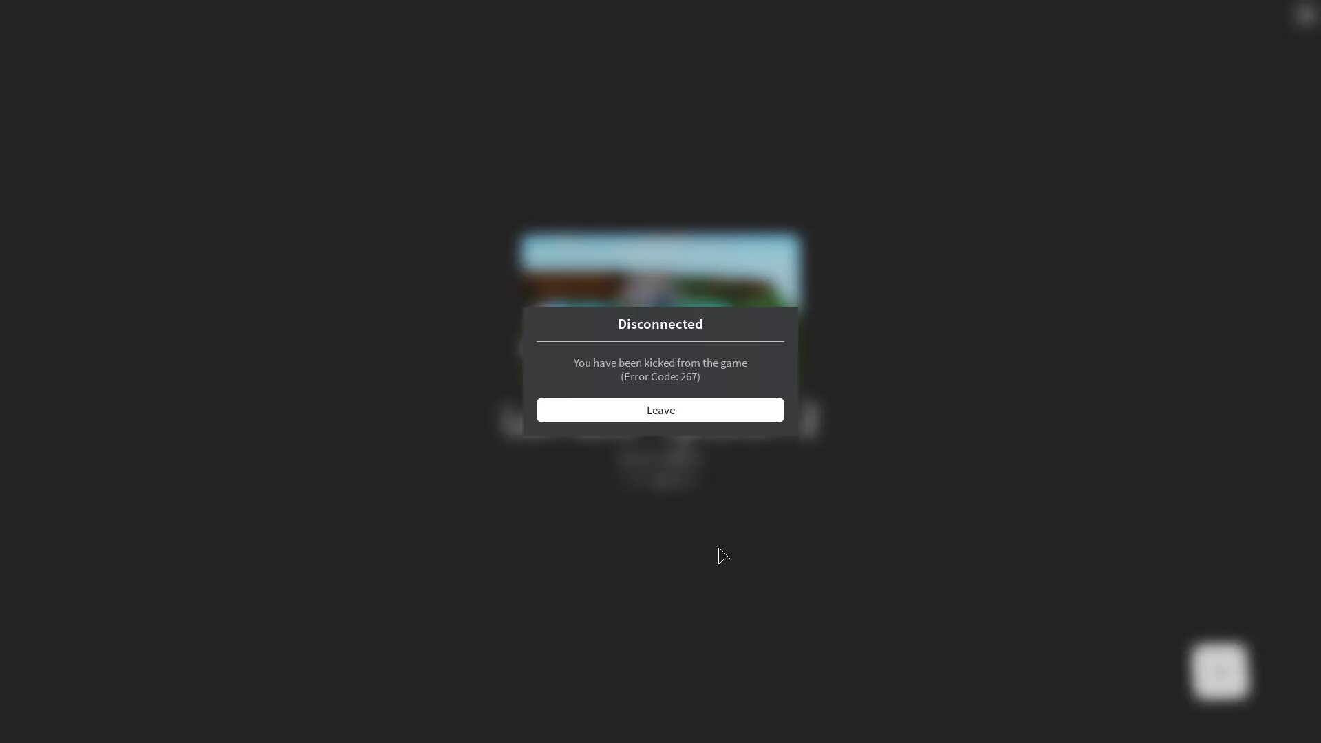 Включи дисконнект. Ошибка 267. Error 267 Roblox. Disconnected игра. Дисконнект РОБЛОКС код 267.