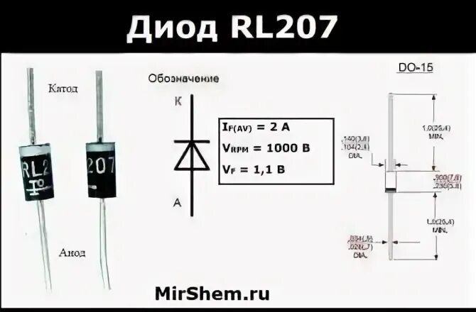 Диод rl207