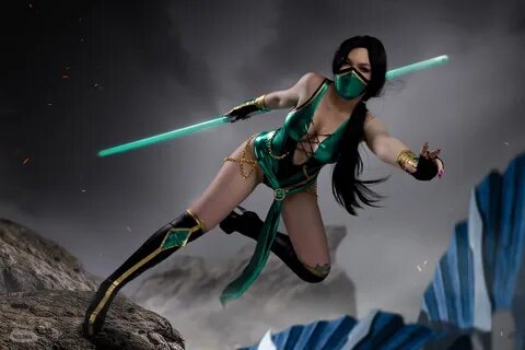 Джейд как с обложки - косплей на персонажа Mortal Kombat 